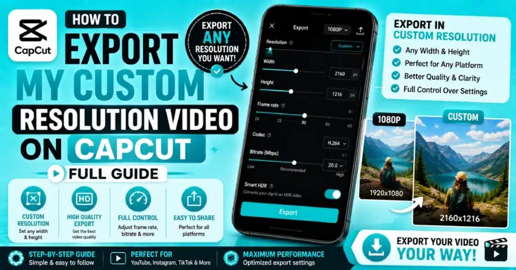 How To Export My Custom Resolution Video On CapCut
