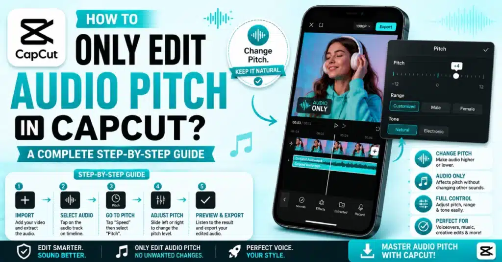 How To Only Edit Audio Pitch in CapCut