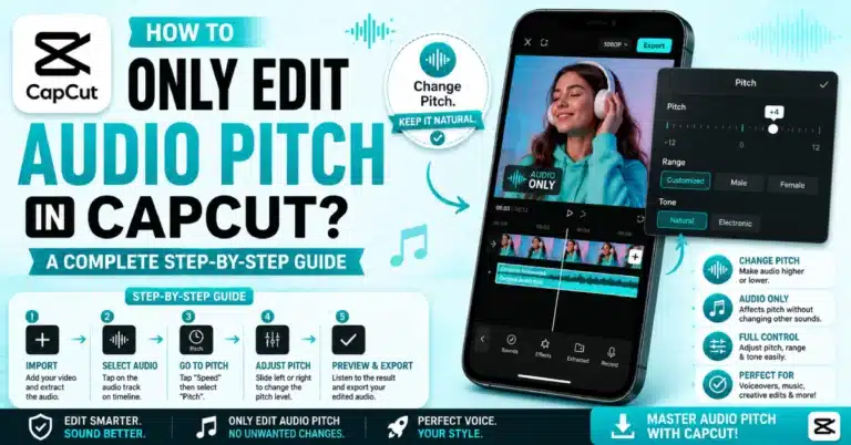How To Only Edit Audio Pitch in CapCut