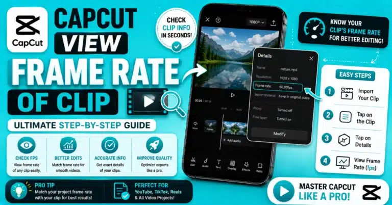 CapCut View Frame Rate of Clip